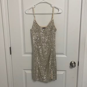 1. STATE Silver Sequin dress Size 8